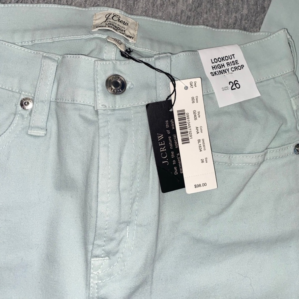NWT  J. CREW LOOKOUT HIGH RISE AKINNY CROP SZ 26 womens Jeans pants